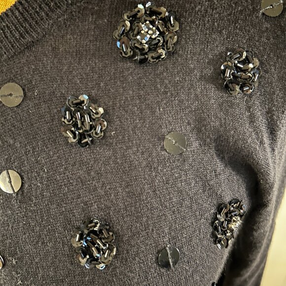 J. CREW COLLECTION HOLIDAY BEADED CARDIGAN - Picture 4 of 6